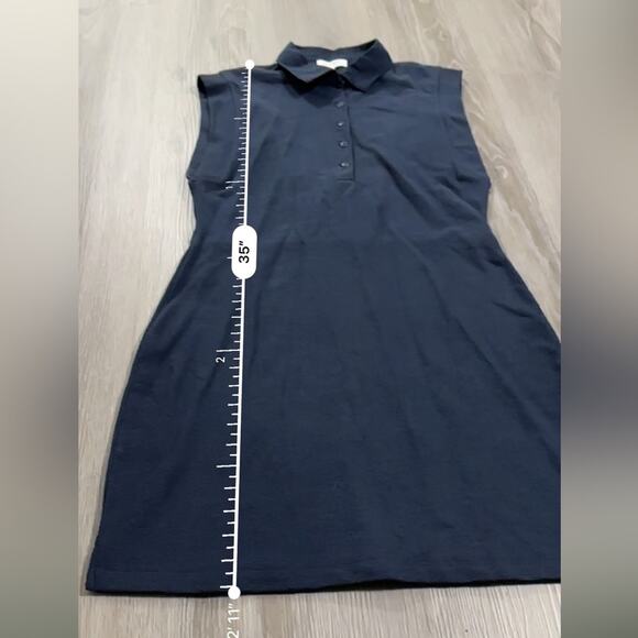Rag & Bone Mckenna Polo Navy Blue Sleeveless Mini Dress Size L - Picture 9 of 9